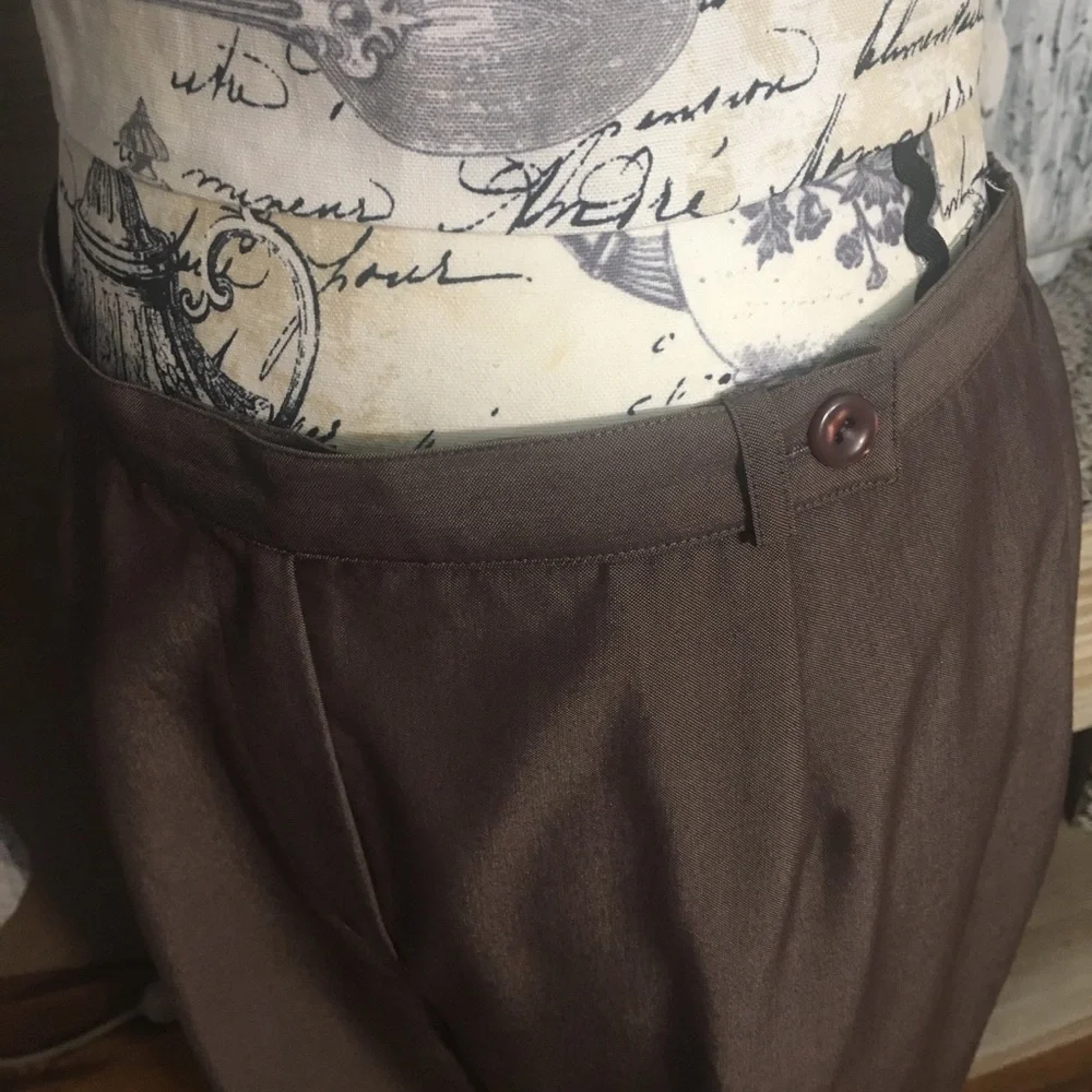 NORTON McNaughton  Petite rich brown poly/rayon dress slack